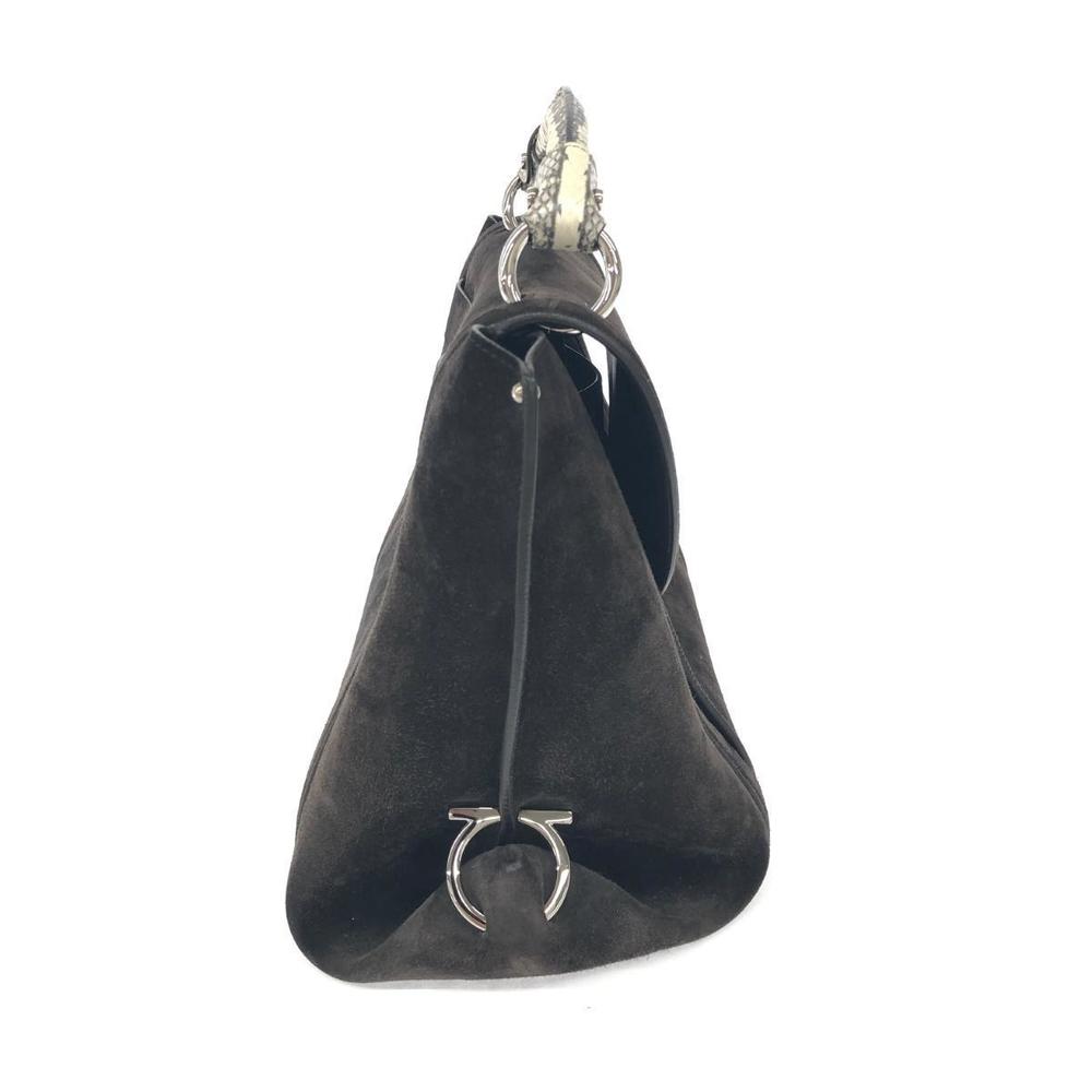 Salvatore Ferragamo Sofia Brown Python Suede Mult… - image 2